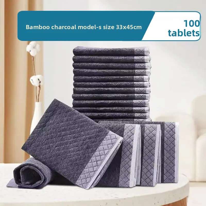 Ultra Absorbent Pet Training Pads With Odor Control - Dog Diapers - TinPaw - Bamboo Charcoal S 33x45cm 100pcs - SU00108880 - Bamboo Charcoal S 33x45cm 100pcs