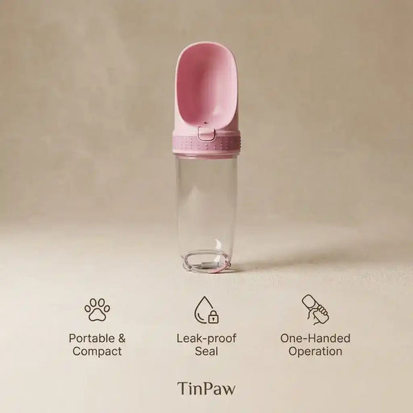 Dog Water Bottle 500ml – Leakproof - Dog Travel Accessories - TinPaw