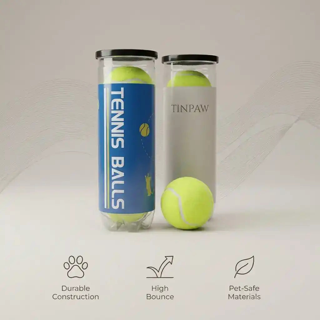 Durable Rubber Dog Tennis Ball Toy For Power Chewers - Dog Toys - New