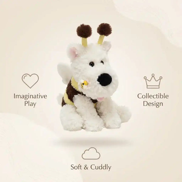 Electric Plush Bee Dog Toy – Musical Interactive Play - Dog Toys - TinPaw