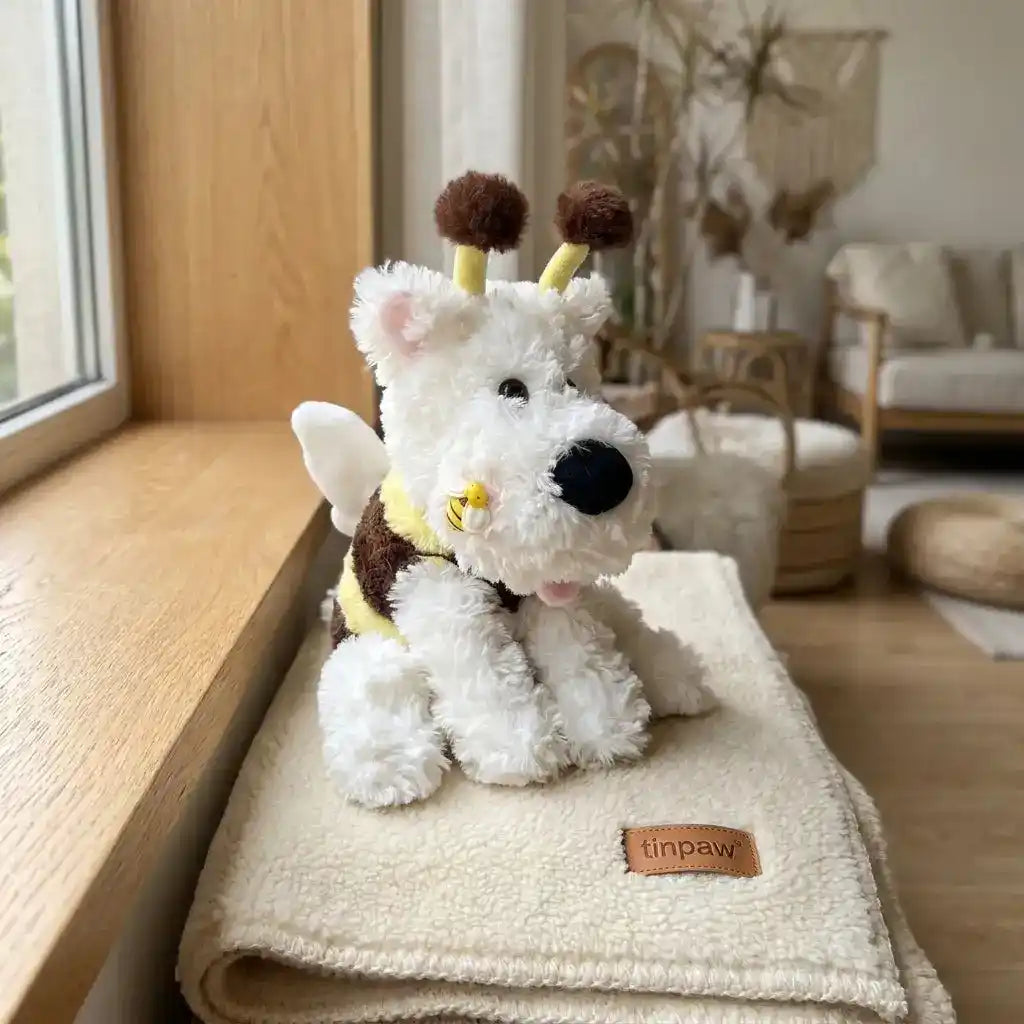 Electric Plush Bee Dog Toy – Musical Interactive Play - Dog Toys - TinPaw