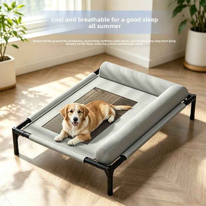 Elevated Breathable Pet Camping Bed – Foldable & Portable - Dog Beds & Furniture - TinPaw