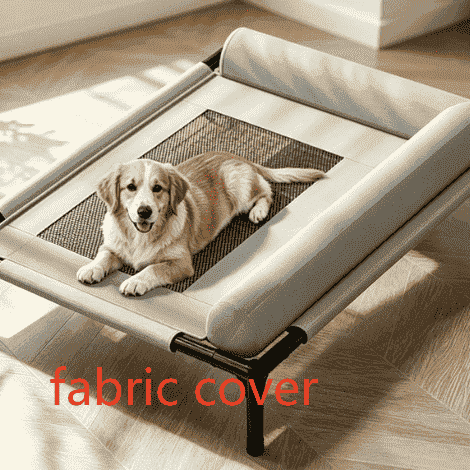 Elevated Breathable Pet Camping Bed – Foldable & Portable - Dog Beds & Furniture - TinPaw - Gray Fabric - Small - SUPEFDB00002 - AE
