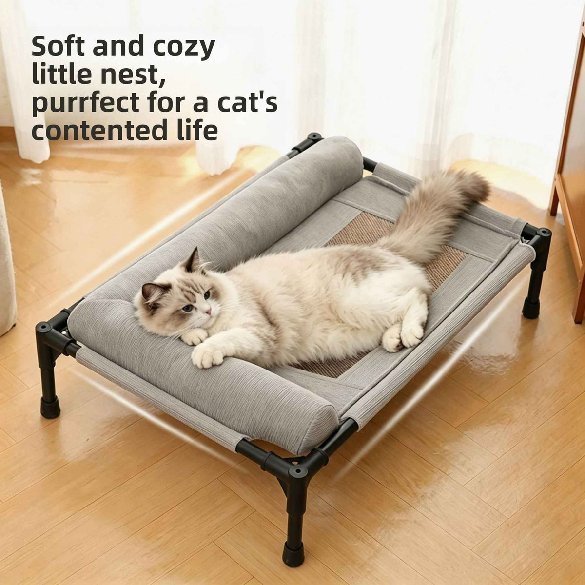 Elevated Breathable Pet Camping Bed – Foldable & Portable - Dog Beds & Furniture - TinPaw