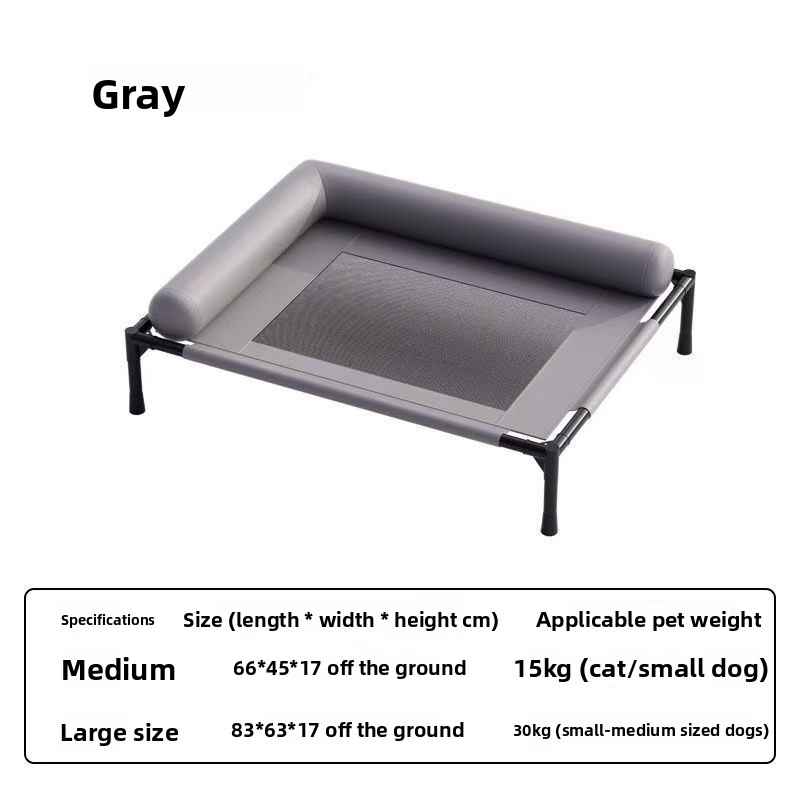 Elevated Dog Camping Bed – Breathable & Washable - Dog Beds & Furniture - TinPaw - Grey - Medium size - SUPEFDB00008 - A4