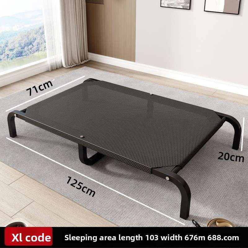 Elevated Moisture - Proof Dog Bed Kennel For All Seasons - Dog Beds & Furniture - TinPaw - XL L2 Support Leg - Black Reinforced Steel Frame Mesh - SUPEFDB00011 - A5