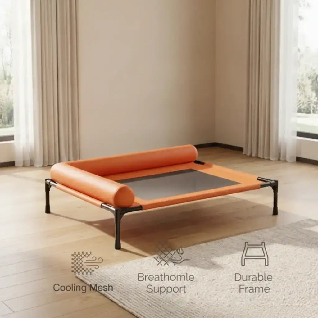 Outdoor Dog Camp Bed – Portable | Elevated Dog Camp Bed – Oxford Breathable Washable | TinPaw
