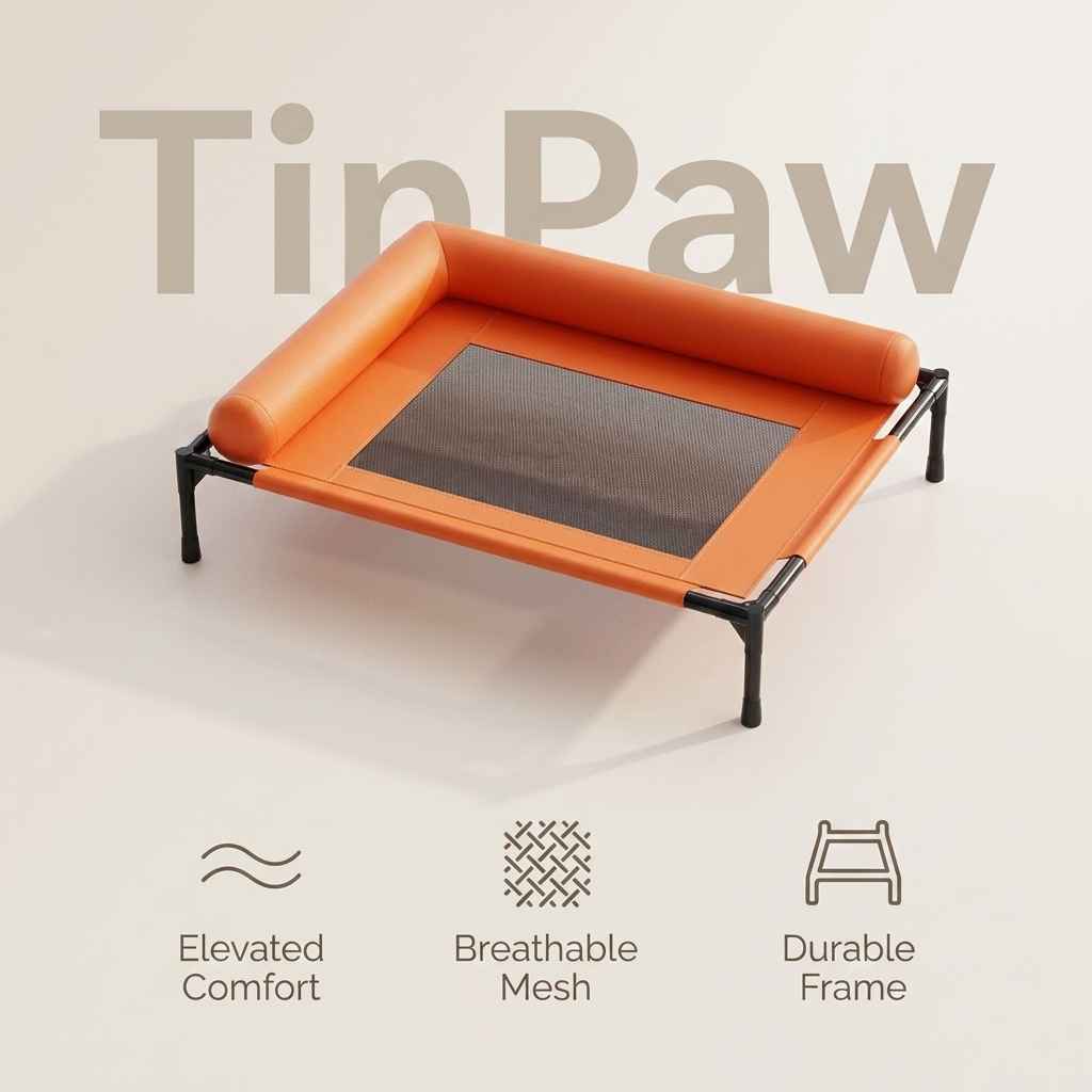 Elevated Dog Camping Bed – Breathable & Washable - Dog Beds & Furniture - TinPaw