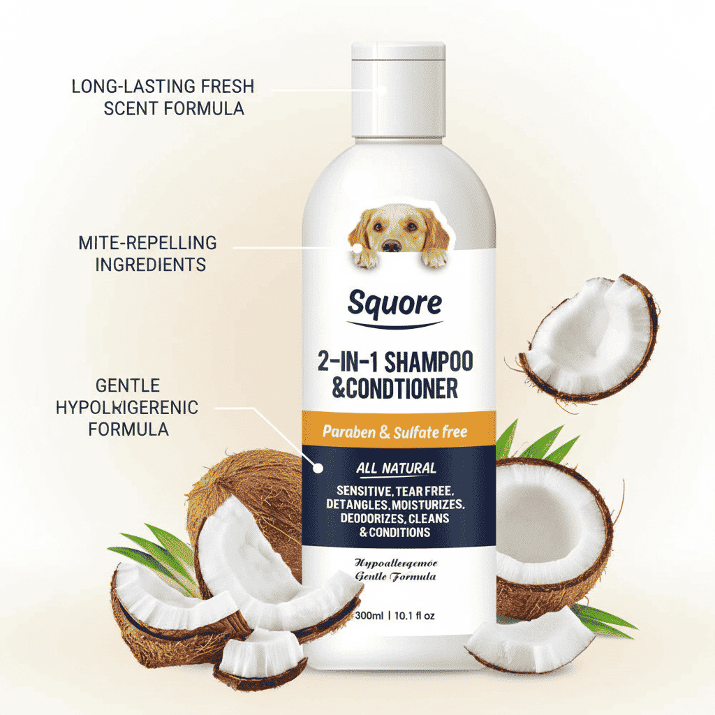 Pet Deodorizing Shampoo – Long - Lasting Fresh Scent - Dog Shampoo - TinPaw - 2pcs - SU00110463 - 2pcs