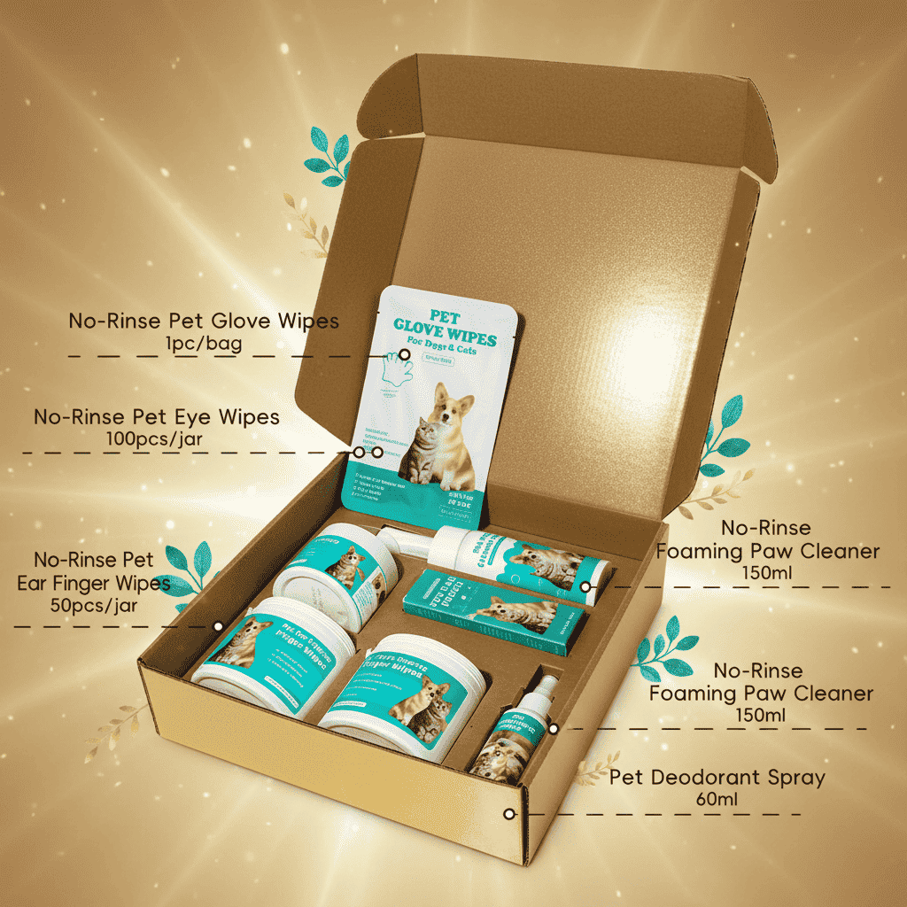 Moisturizing Pet Fur Wipes Gift Box – Dogs & Cats - Dog Grooming - TinPaw