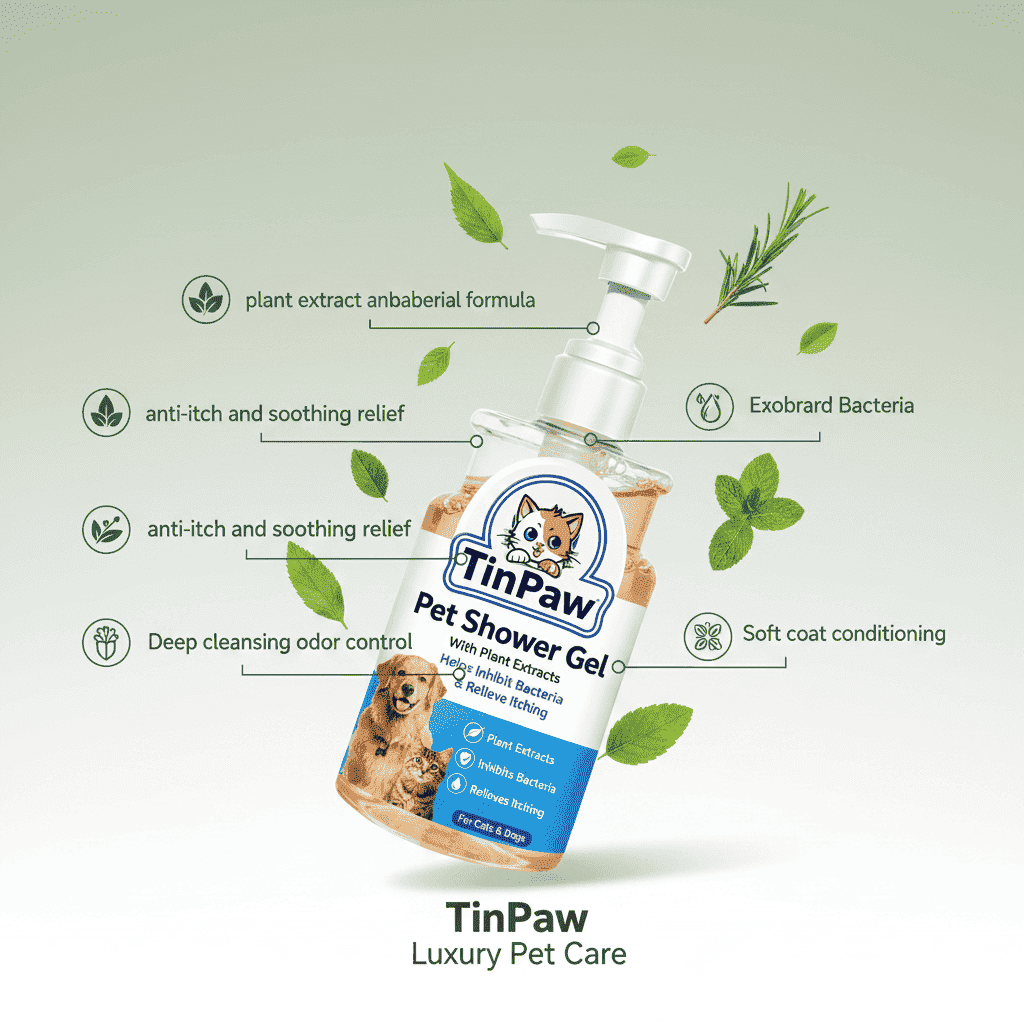 Antibacterial Pet Shampoo for Dogs and Cats 500 ml - Dog Shampoo - TinPaw
