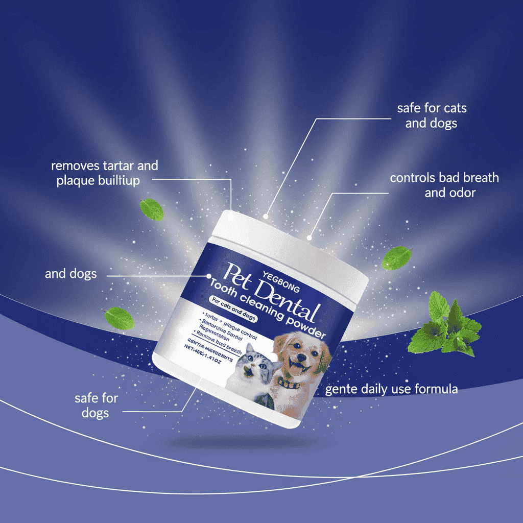 Pet Dental Cleaning Powder – Stain & Odor Control - Dog Health - TinPaw