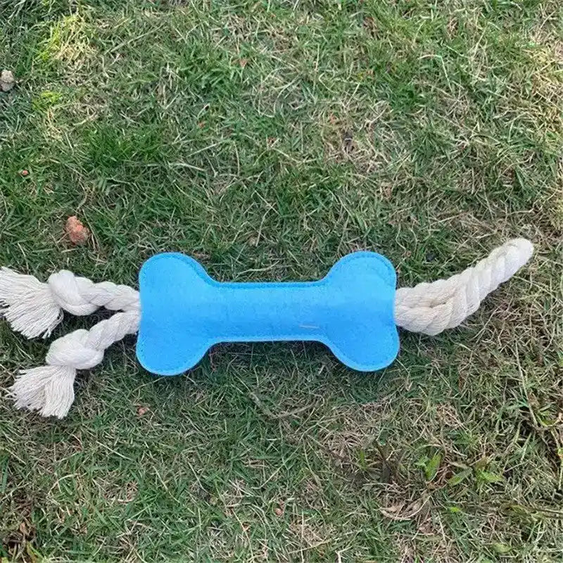 Felt Bone Dog Chew Toy – Soft Dental Play Toy - Dog Toys - TinPaw