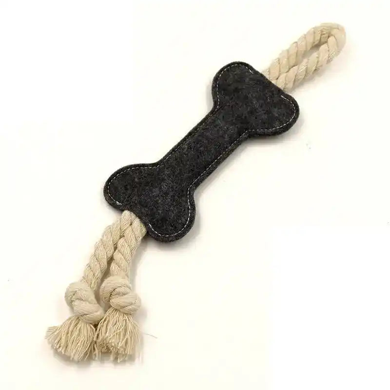 Felt Bone Dog Chew Toy – Soft Dental Play Toy - Dog Toys - TinPaw
