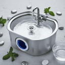 Stainless Steel Cat Water Fountain 3.2L – Ultra - Quiet - Automatic Pet Feeder - TinPaw - 3.2L Phantom Faucet RoundWindow - JP Plug USB - SU00117802 - 3.2L Phantom Faucet RoundWindow - JP Plug USB