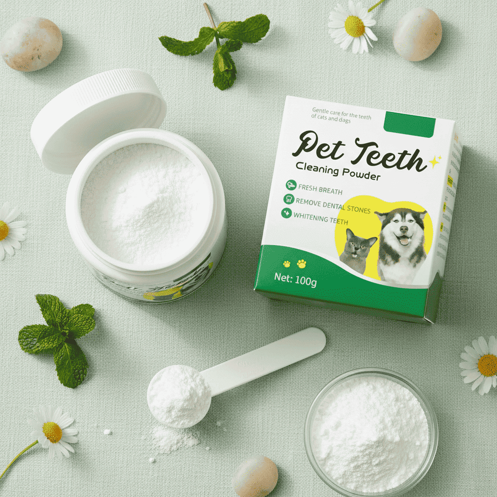 Pet Dental Cleaning Powder – Fresh Breath & Plaque Care - Dog Health - TinPaw