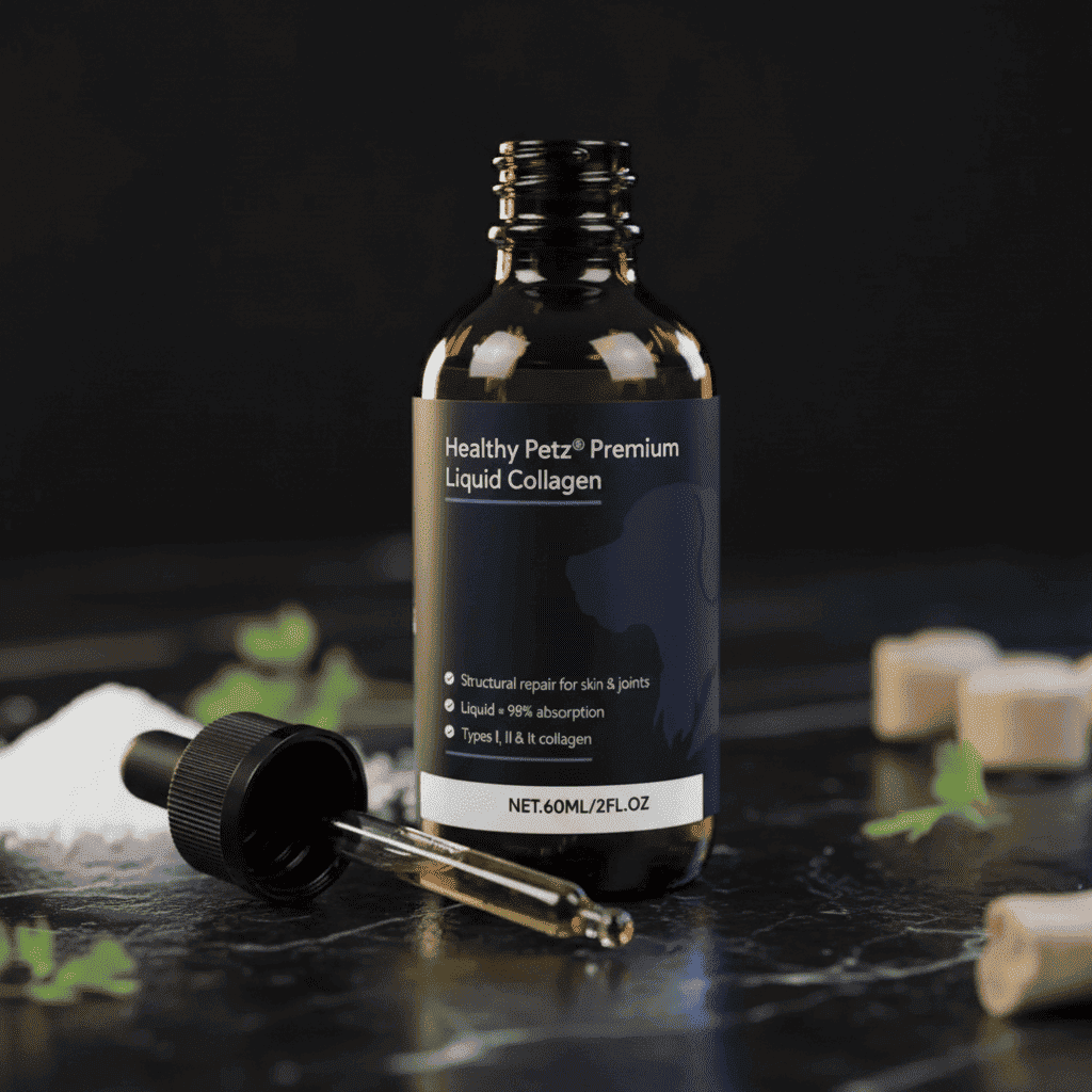 Liquid Collagen Pet Hair Supplement Drops 60 ml - Dog Health - TinPaw