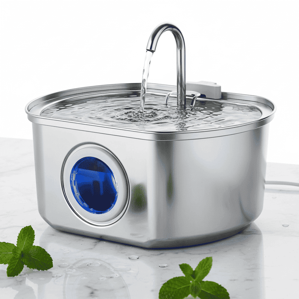 Stainless Steel Cat Water Fountain 3.2L – Ultra - Quiet - Automatic Pet Feeder - TinPaw - 3.2LPhantom TPort DualOutlet RoundWindow - JP Plug USB - SU00117802 - 3.2LPhantom TPort DualOutlet RoundWindow - JP Plug USB