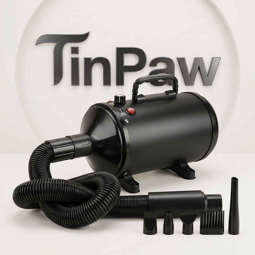 High - Power Pet Grooming Dryer & Water Blower 2800W - Dog Grooming - TinPaw - JP Plug 2800W Matte Black - SU00359855 - JP Plug 2800W Matte Black