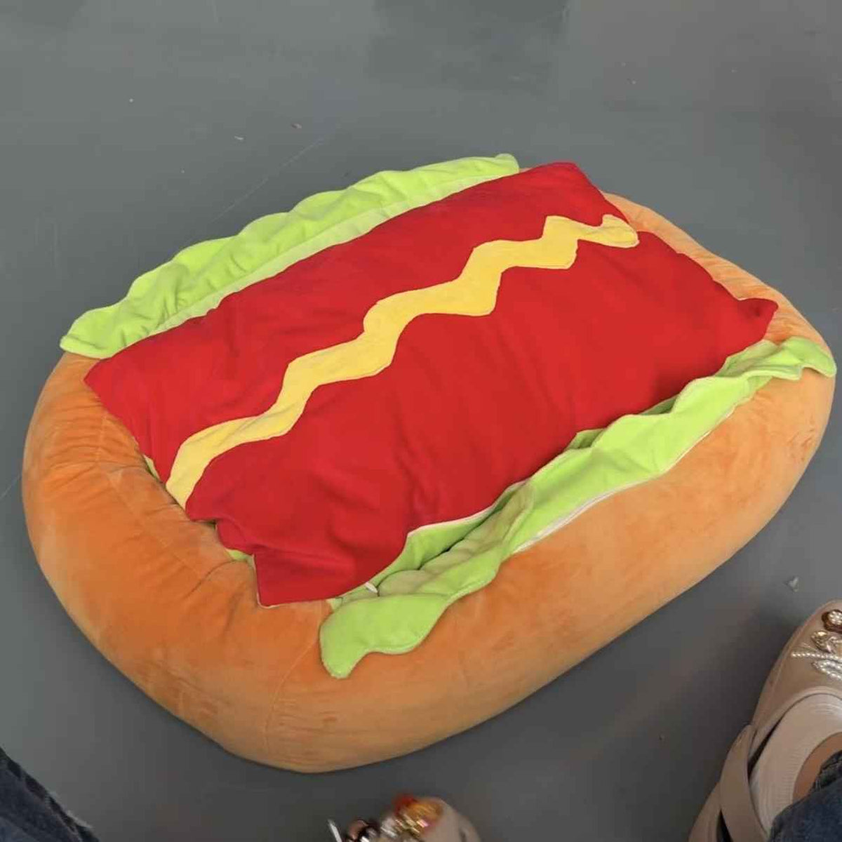 Hot Dog Novelty Pet Bed – Soft Cozy Dog Sofa - Dog Beds & Furniture - TinPaw