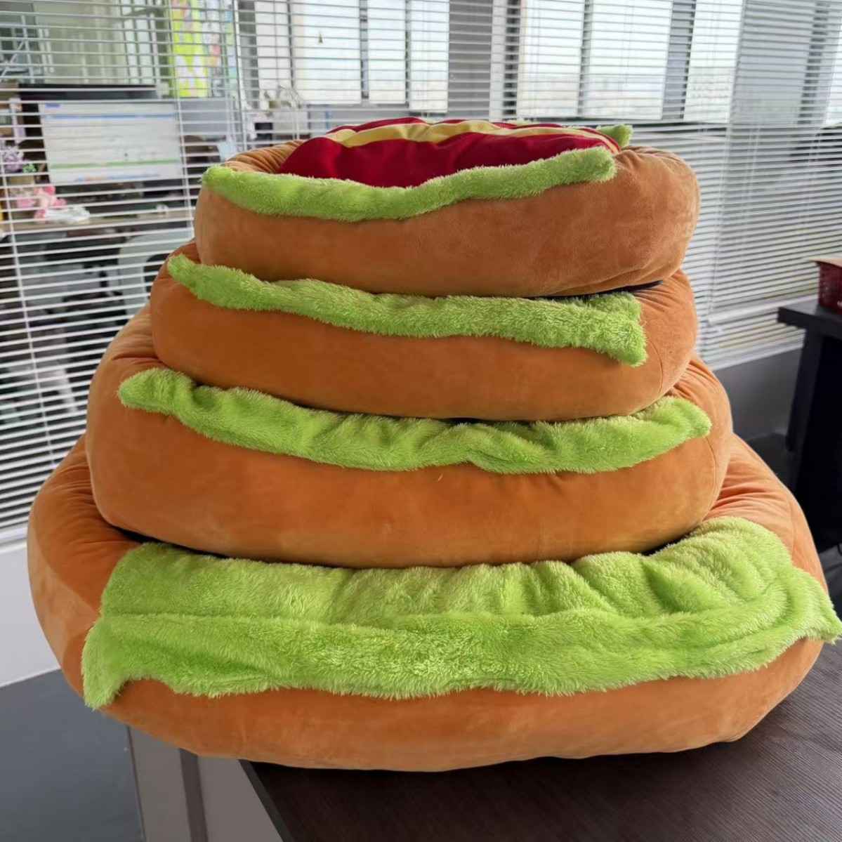 Hot Dog Novelty Pet Bed – Soft Cozy Dog Sofa - Dog Beds & Furniture - TinPaw