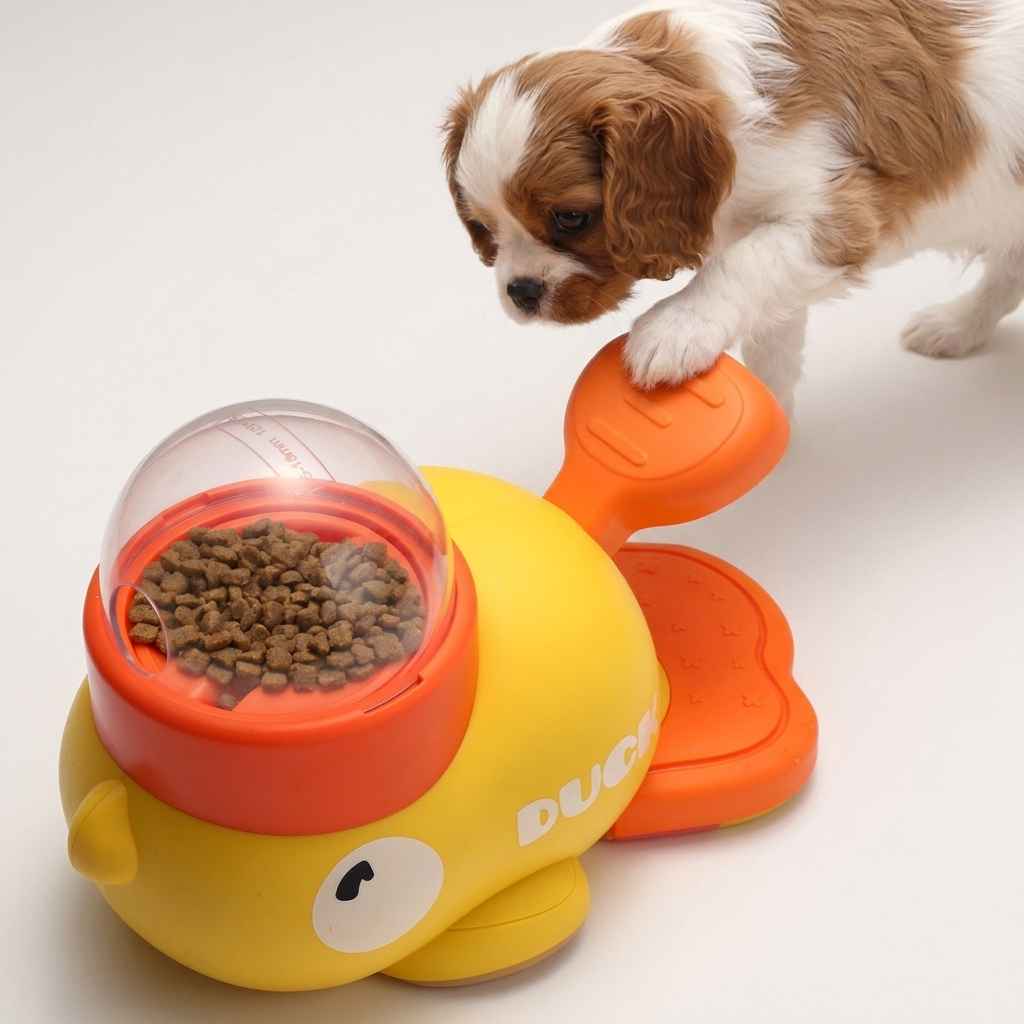 Interactive Duck Slow Feeder Toy for Dogs - Automatic Pet Feeder - TinPaw