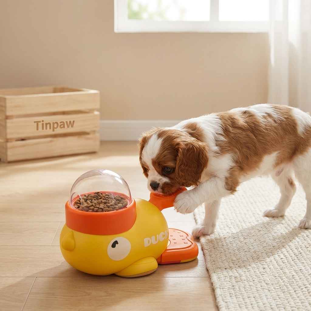 Interactive Duck Slow Feeder Toy for Dogs - Automatic Pet Feeder - TinPaw