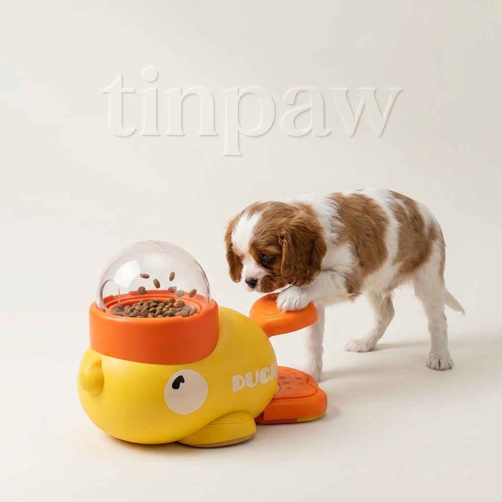 Interactive Duck Slow Feeder Toy for Dogs - Automatic Pet Feeder - TinPaw