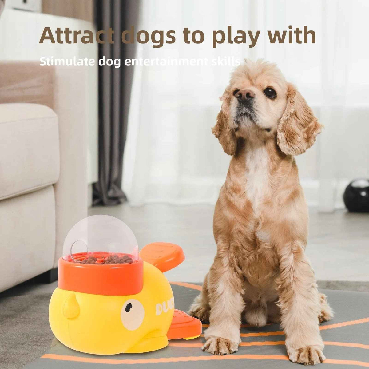 Interactive Duck Slow Feeder Toy for Dogs - Automatic Pet Feeder - TinPaw
