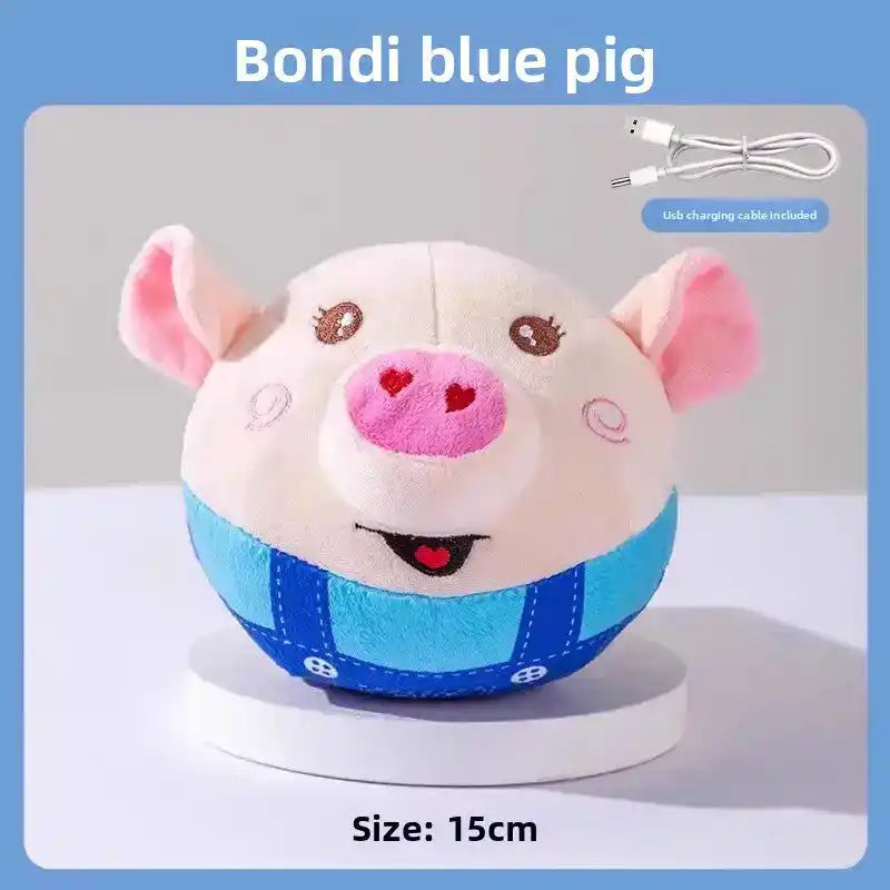 Interactive Jumping Dog Ball Toy – Squeak & Music - Dog Toys - New