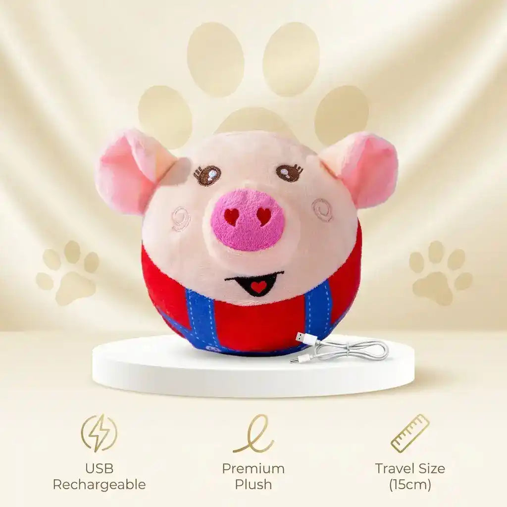 Interactive Jumping Dog Ball Toy – Squeak & Music - Dog Toys - New