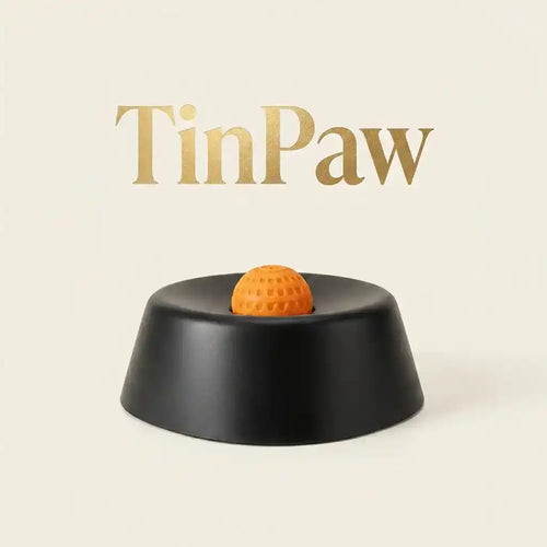 Slow feed dog bowl with rolling ball.