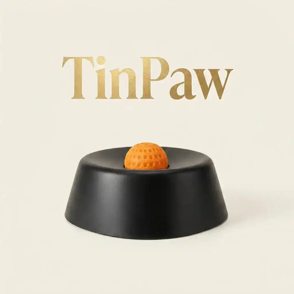 Large Slow Feed Dog Bowl With Interactive Rolling Ball - Slow Feeding Bowl - TinPaw
