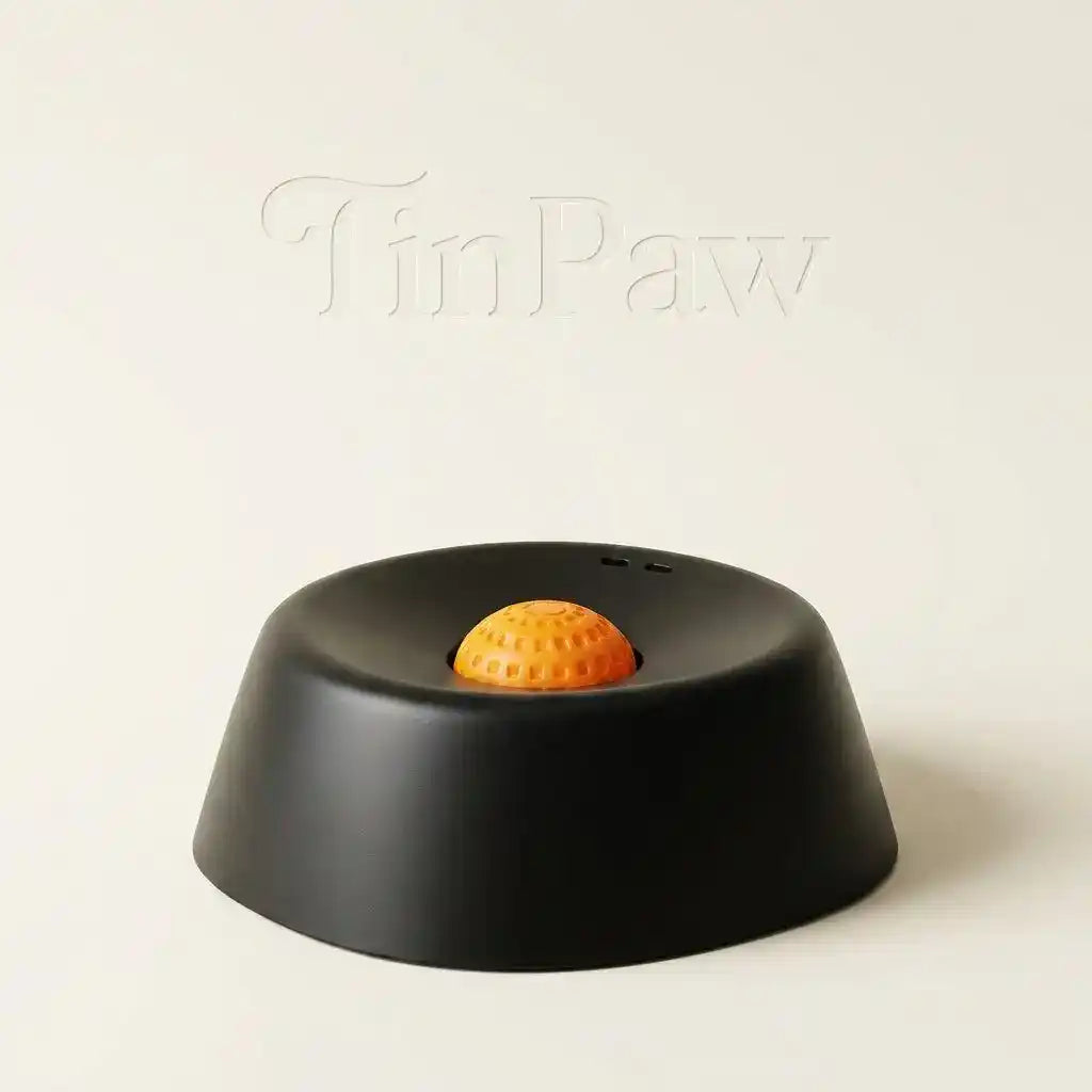 Large Slow Feed Dog Bowl With Interactive Rolling Ball - Slow Feeding Bowl - TinPaw