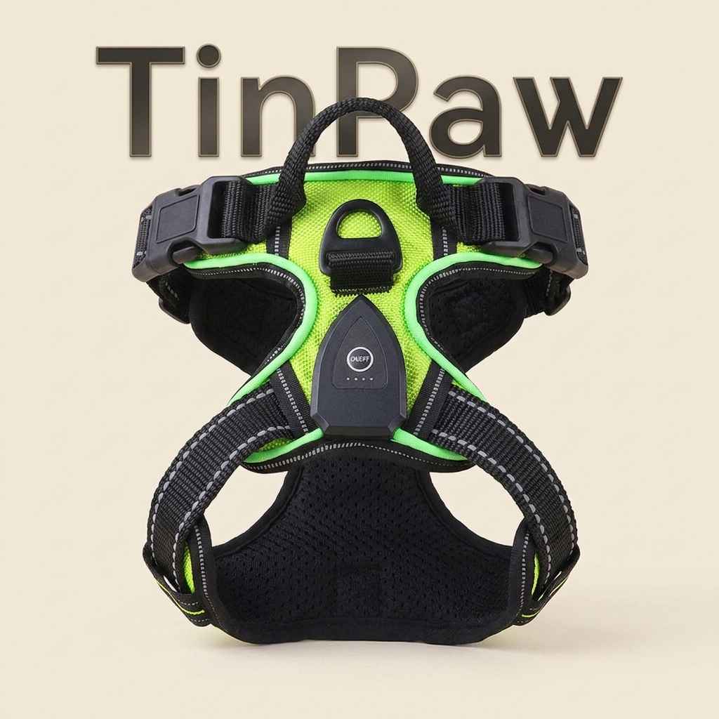 LED Light Up Dog Harness & Leash – USB Rechargeable - Dog Gear - TinPaw