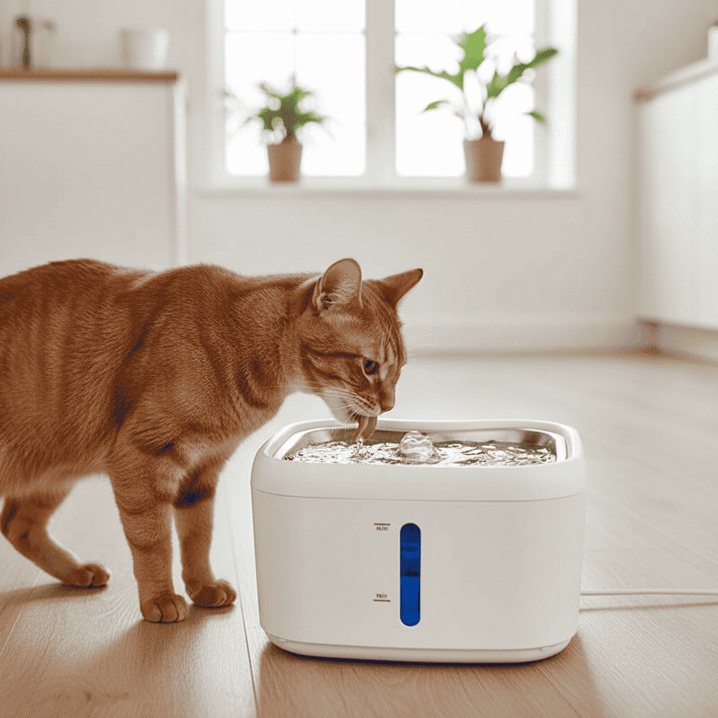 Automatic Pet Water Fountain With Multi - Layer Filtration - Automatic Pet Feeder - TinPaw
