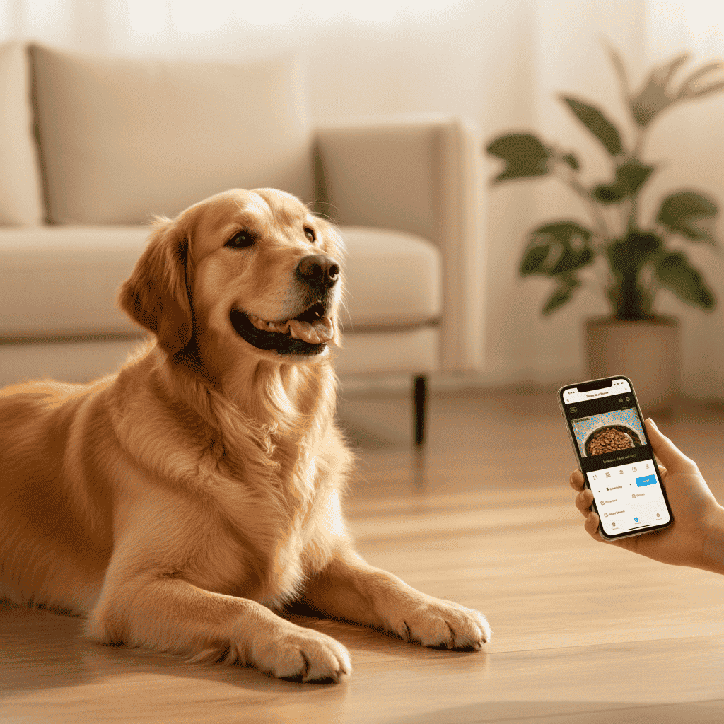 Automatic Pet Feeder With WiFi Camera Monitoring - Automatic Pet Feeder - TinPaw - Video Model - White 2L - SU00087890 - Video Model - White 2L