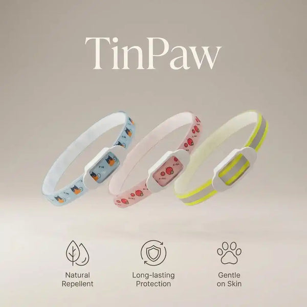 Natural Flea & Tick Collar for Dogs and Cats - Flea & Parasite Control - TinPaw