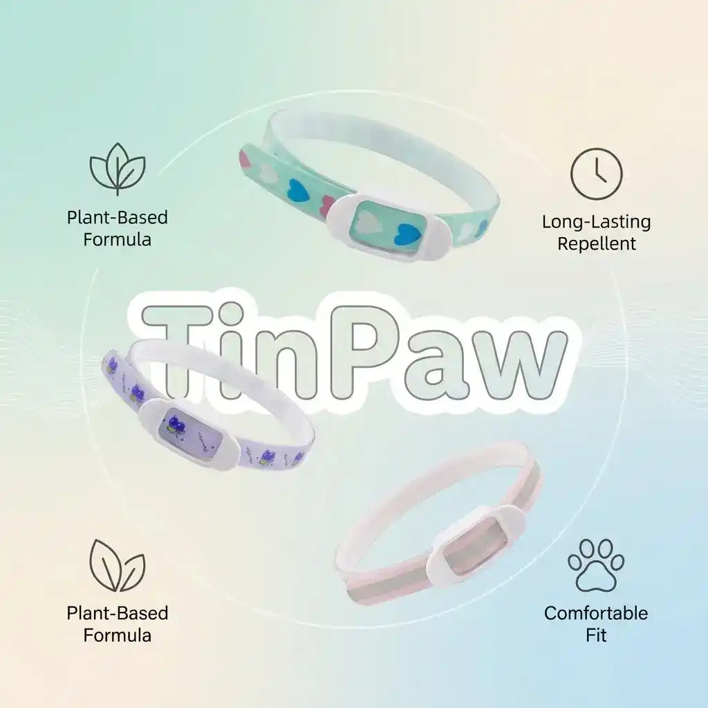 Natural Flea & Tick Collar for Dogs and Cats - Flea & Parasite Control - TinPaw
