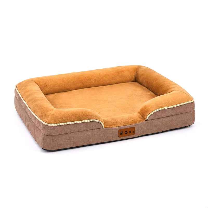 Orthopedic Memory Foam Pet Bed for Dogs and Cats - Dog Beds & Furniture - TinPaw - 90x65x16cm - Khaki Blue Memory Foam - SUPEFDB00006 - AA