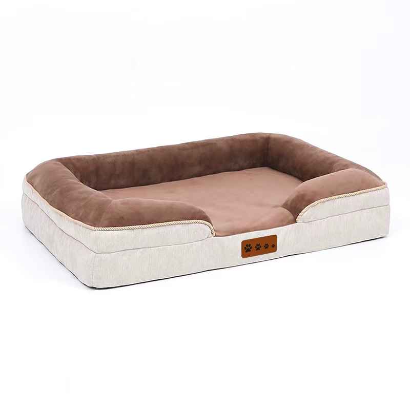 Orthopedic Memory Foam Pet Bed for Dogs and Cats - Dog Beds & Furniture - TinPaw - 105x75x20cm - Beige Blue Memory Foam - SUPEFDB00006 - AF