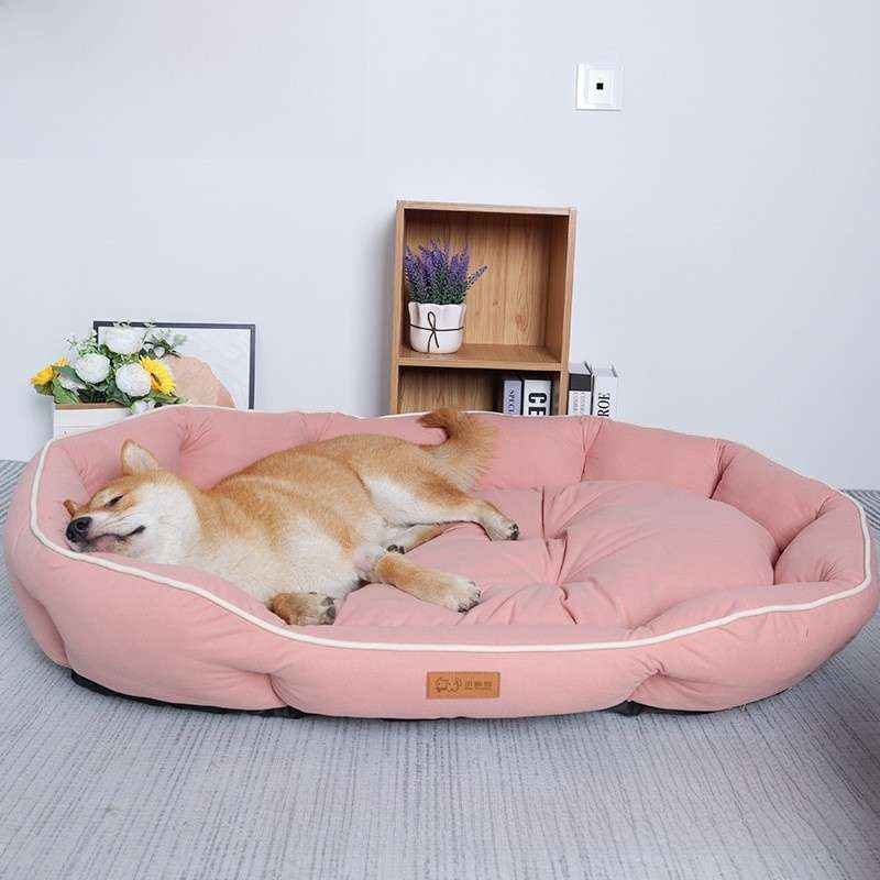 Oval Faux Suede Dog Bed – Bite - Resistant & Washable - Dog Beds & Furniture - TinPaw