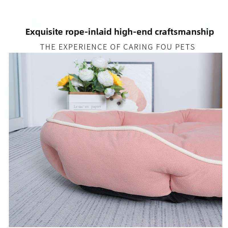 Oval Faux Suede Dog Bed – Bite - Resistant & Washable - Dog Beds & Furniture - TinPaw