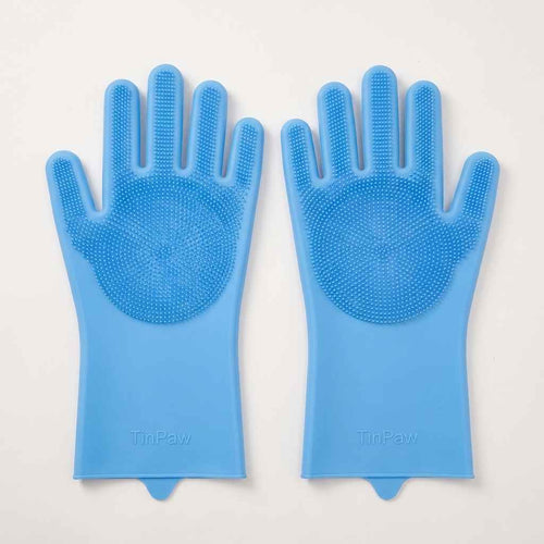 Pet Bathing Gloves – Lather, Massage - Dog Slicker Brushes - TinPaw