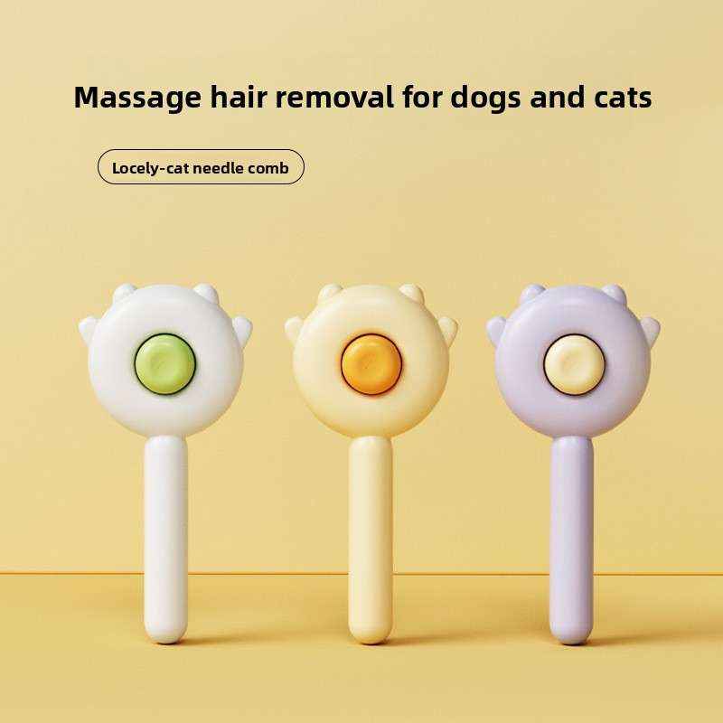 Pet grooming brush for apartment dog owners