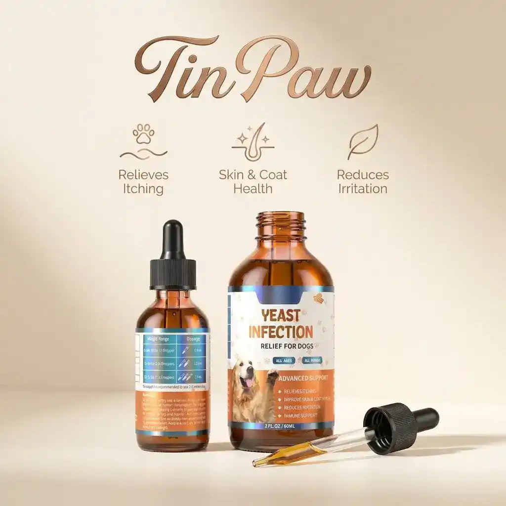 Pet Itch Relief Drops – Skin & Coat Support - Dog Health - TinPaw