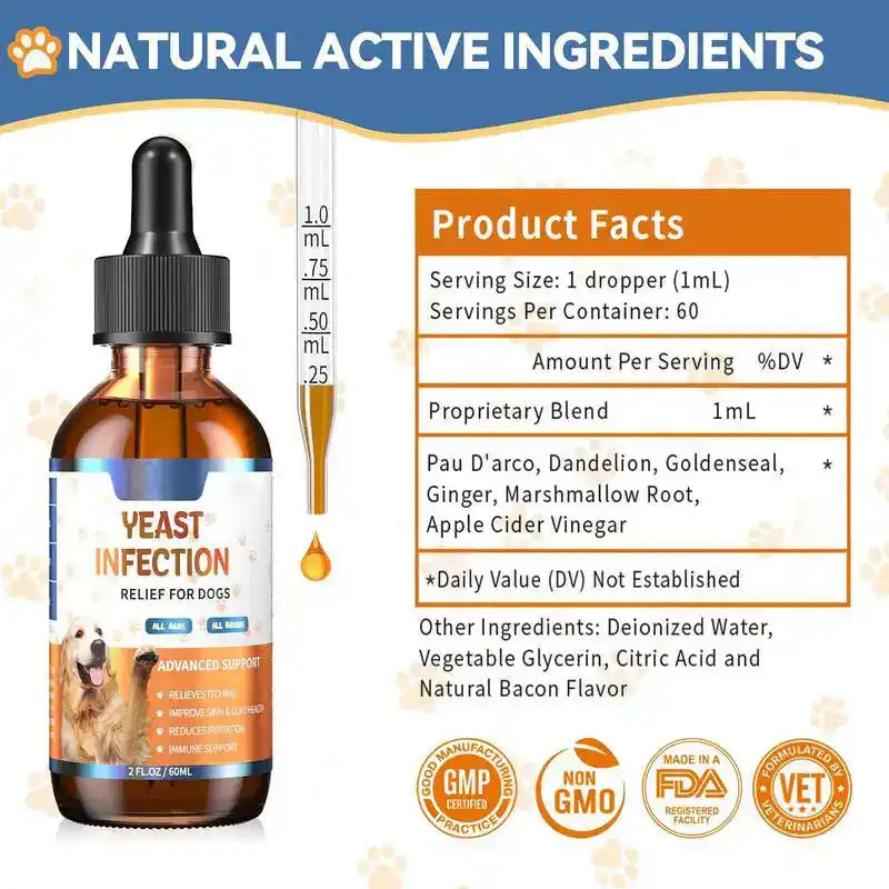Pet Itch Relief Drops – Skin & Coat Support - Dog Health - TinPaw