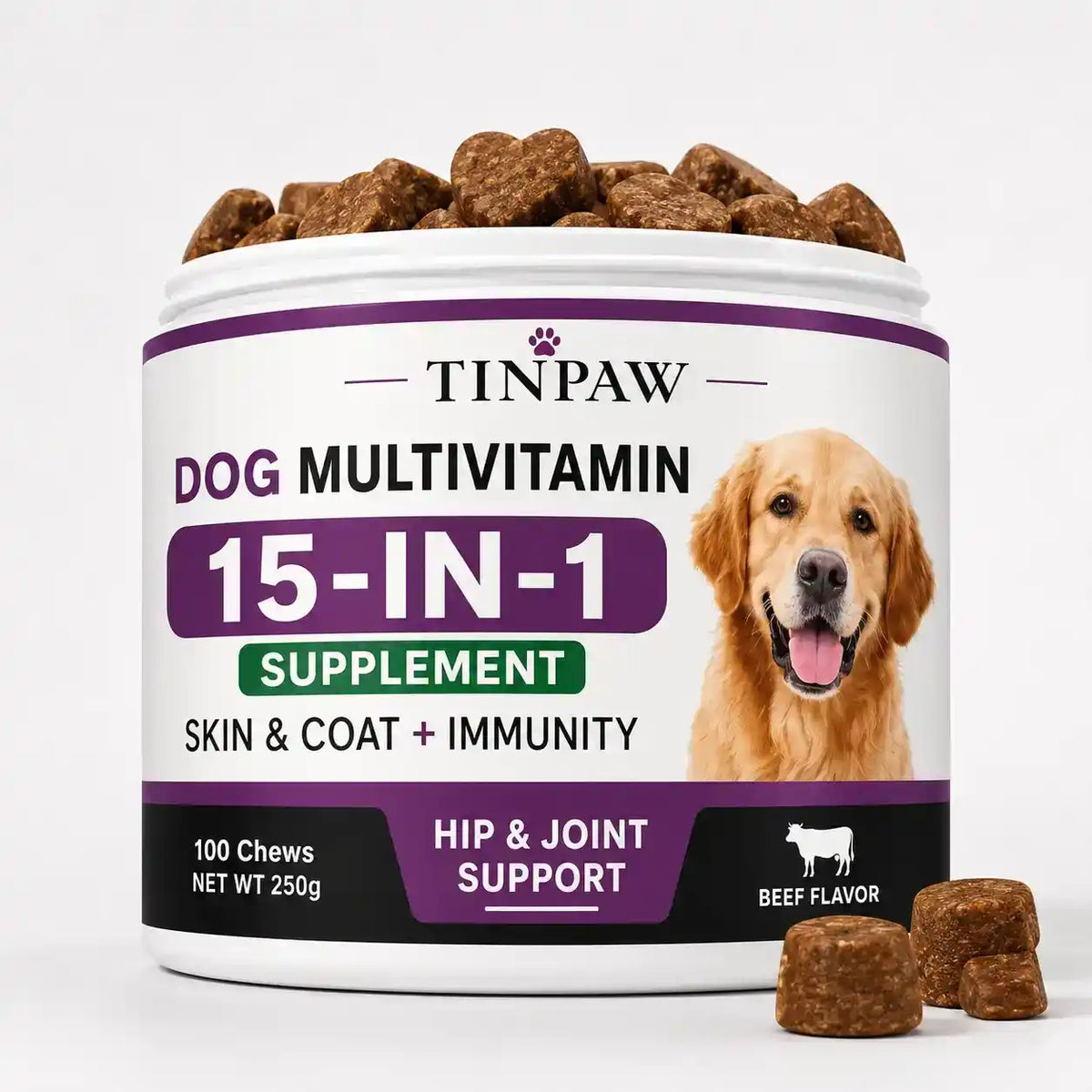 Pet Multivitamin Soft Chews 250g | TinPaw - Vitamins & Supplements - TinPaw - 250g - OEM - SU00125322 - 250g - OEM