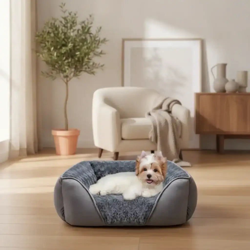 Soft Plush Pet Bed for Dogs & Cats | Soft Dog Bed – Washable S–XXL for Dogs & Cats | TinPaw