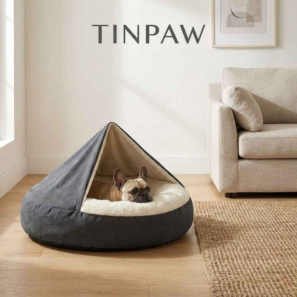 Plush Enclosed Pet House with Blanket & Cover - Dog Beds & Furniture - TinPaw